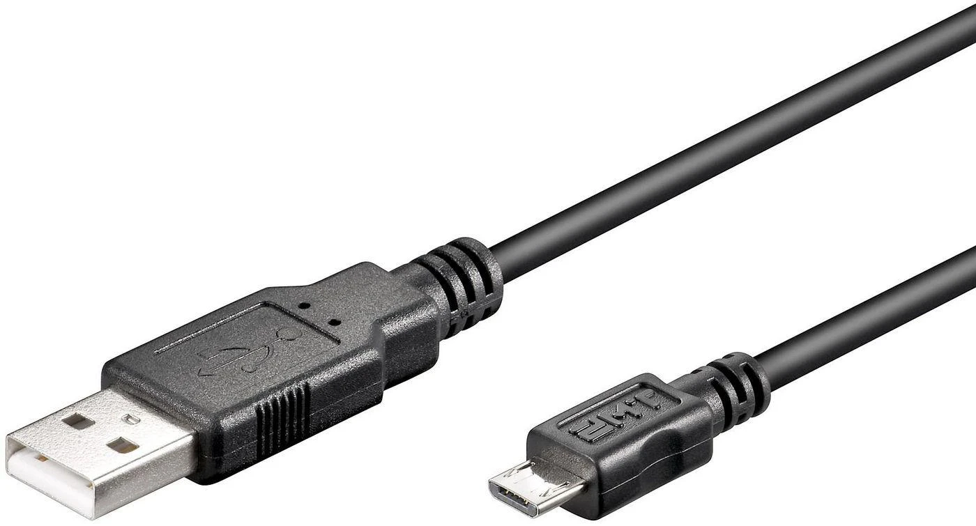 Kabelis USB MicroConnect USB-A - microUSB 1 m Juodas (USBABMICRO1)