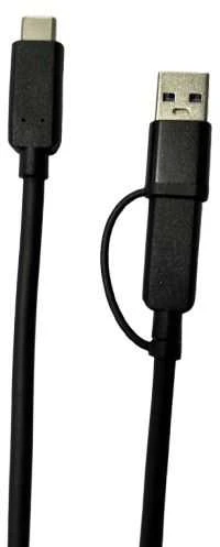 Kabelis USB MicroConnect USB-C - USB-C + USB-A 1 m Juodas (USB3.1CCA1)