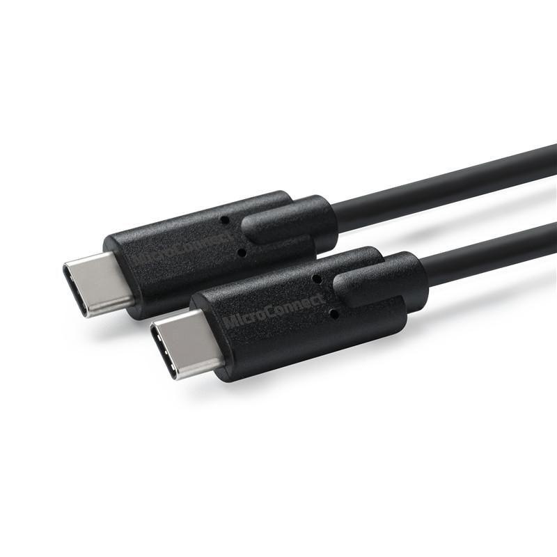 USB kabelis MicroConnect USB-C - USB-C 1 m juodas (USB3.2CC1)