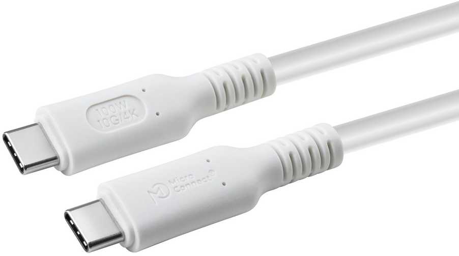 Kabelis USB MicroConnect USB-C - USB-C 1 m Baltas (USB3.1CC1W)