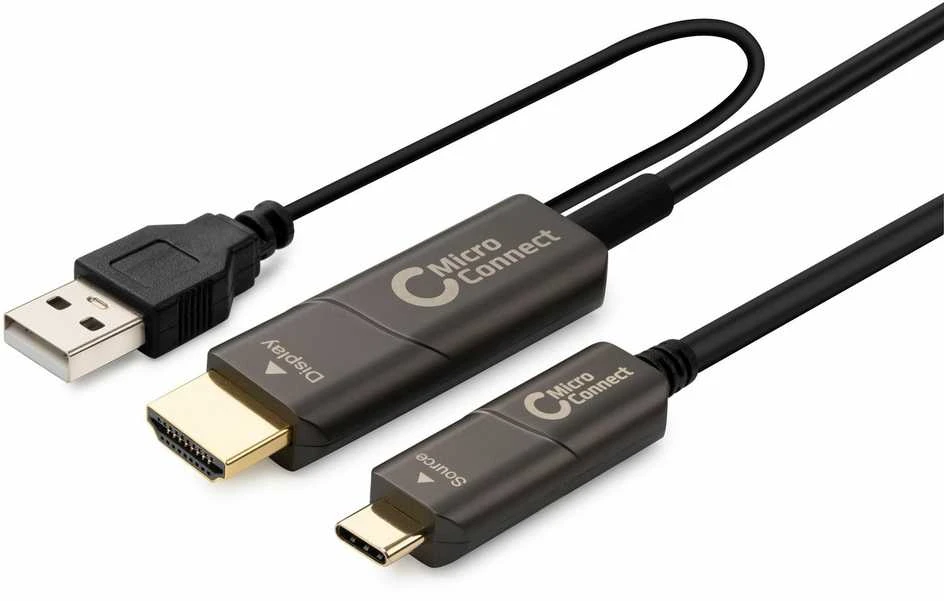 Kabelis USB MicroConnect USB-C - HDMI 10 m Juodas (USB3.1CHDMI10OP)