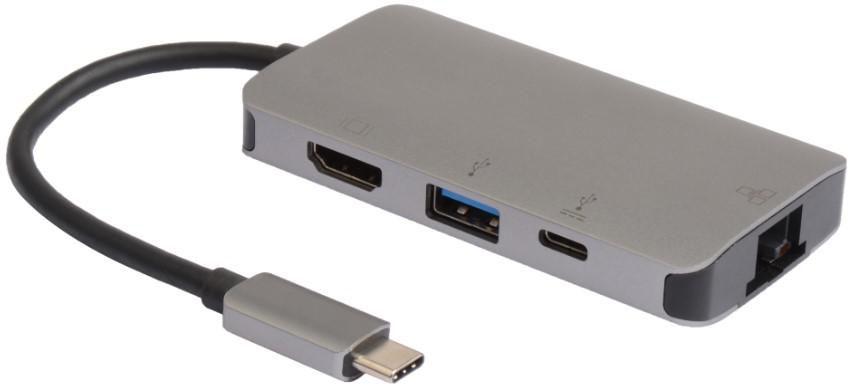 USB šakotuvas „MicroConnect Microconnect USB3.1CCOM16“ prijungimo stotelė, laidinis, USB 3.2 Gen 1 (3.1 Gen 1), C tipo, pilkas