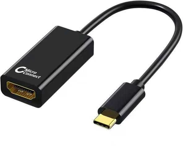 USB-C į HDMI adapteris su jungčių detalėmis