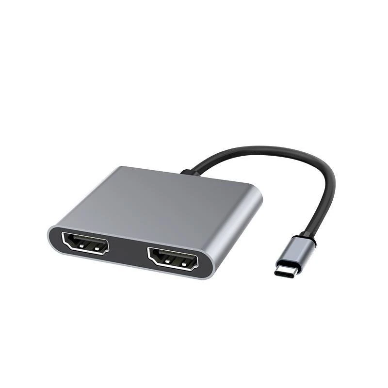 MicroConnect USB-C į dvigubą HDMI adapterį