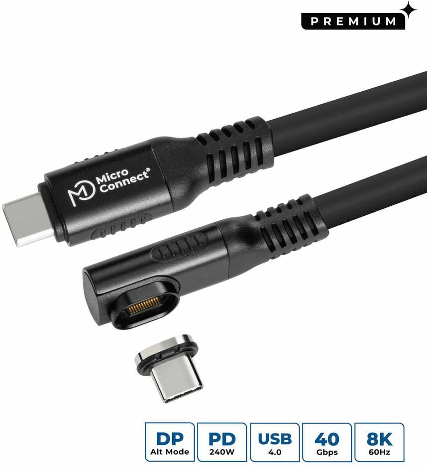 Kabelis USB MicroConnect USB-C - USB-C 2 m Juodas (MC-LS-USB4CC0.5-A)