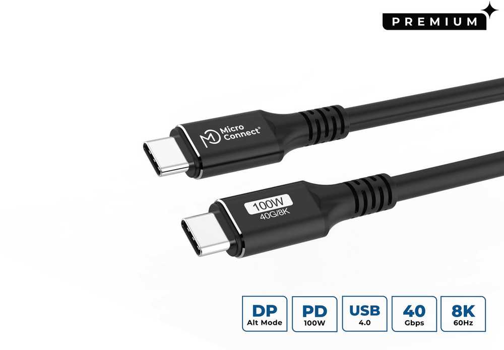 Kabelis USB MicroConnect USB-C - USB-C 3 m Juodas (USB4CC3)
