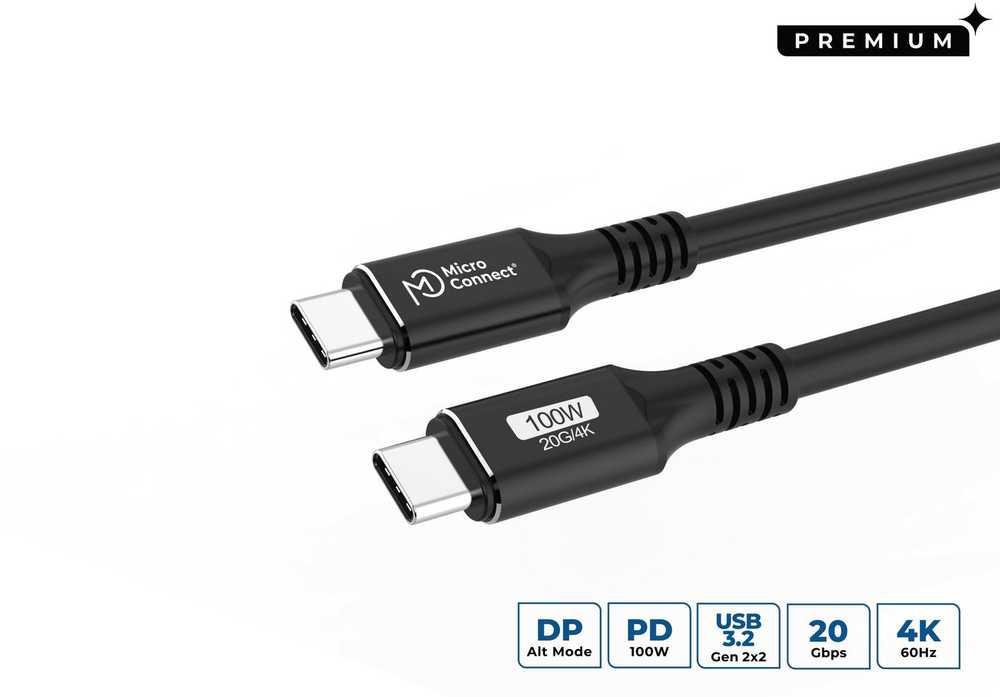 Kabelis USB MicroConnect USB-C - USB-C 7 m Juodai-pilka (MC-USBCC7)
