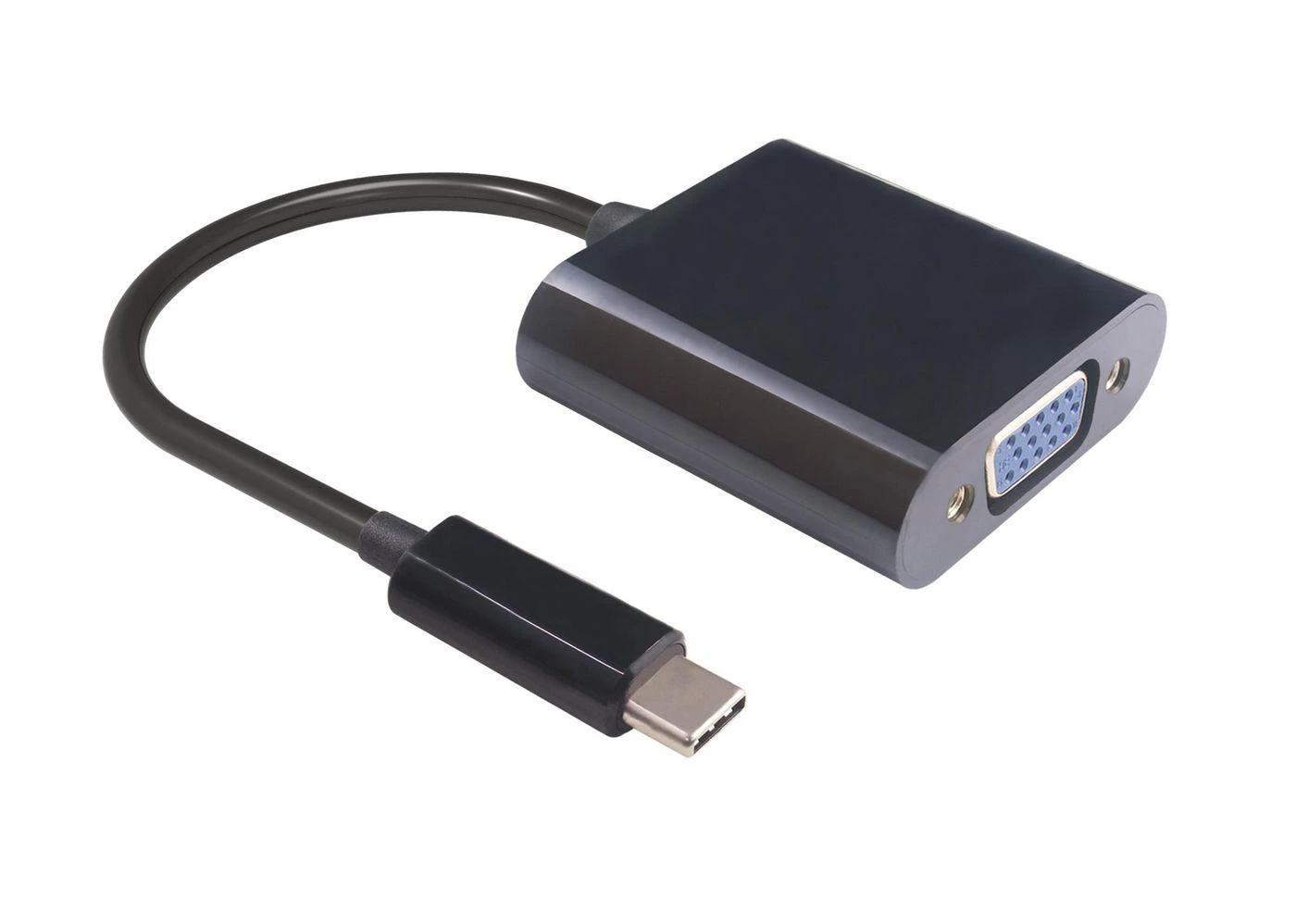 USB-C į VGA adapteris su jungties laidu