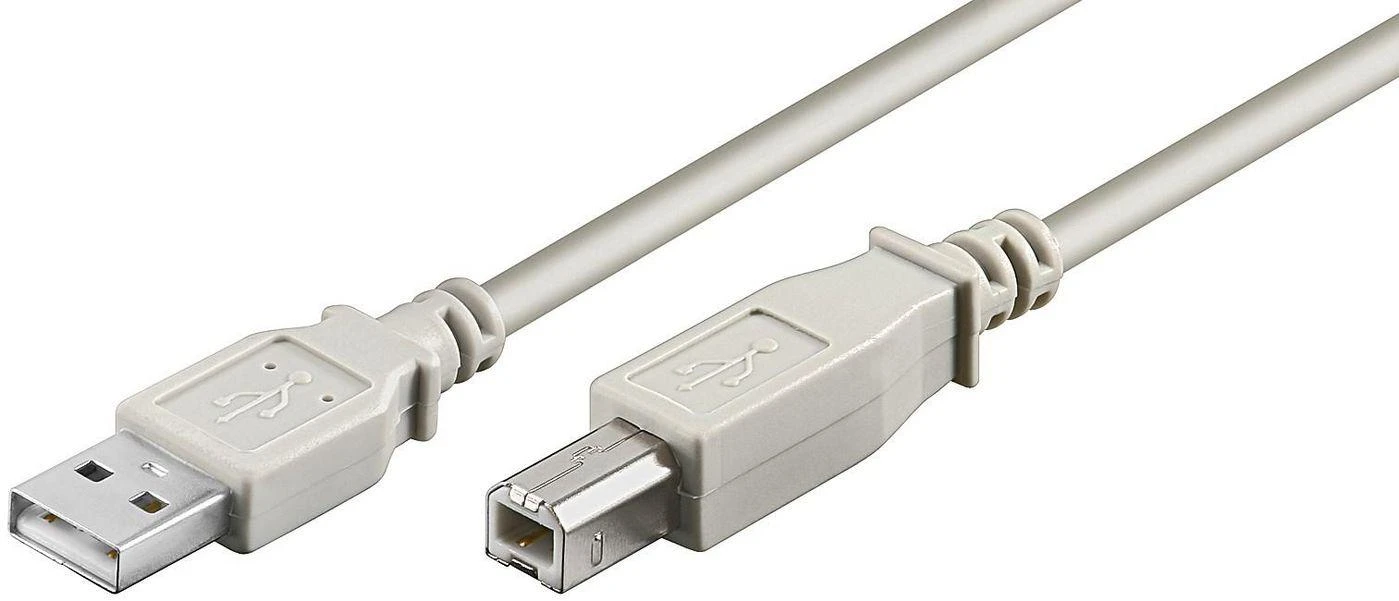 MicroConnect Kabelis DELTACO USB 2.0 "A-B", 1.0m, baltas-juodas / USB-210