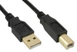 MicroConnect USB laidas InLine USB-A - USB-B 3 m juoda (34535S)