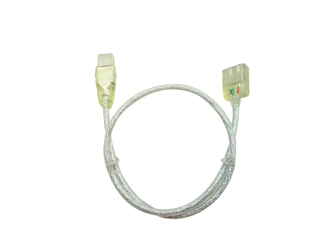 Kabelis USB MicroConnect USB-A - USB-A 0.5 m Permatomas (USBAAF05T)