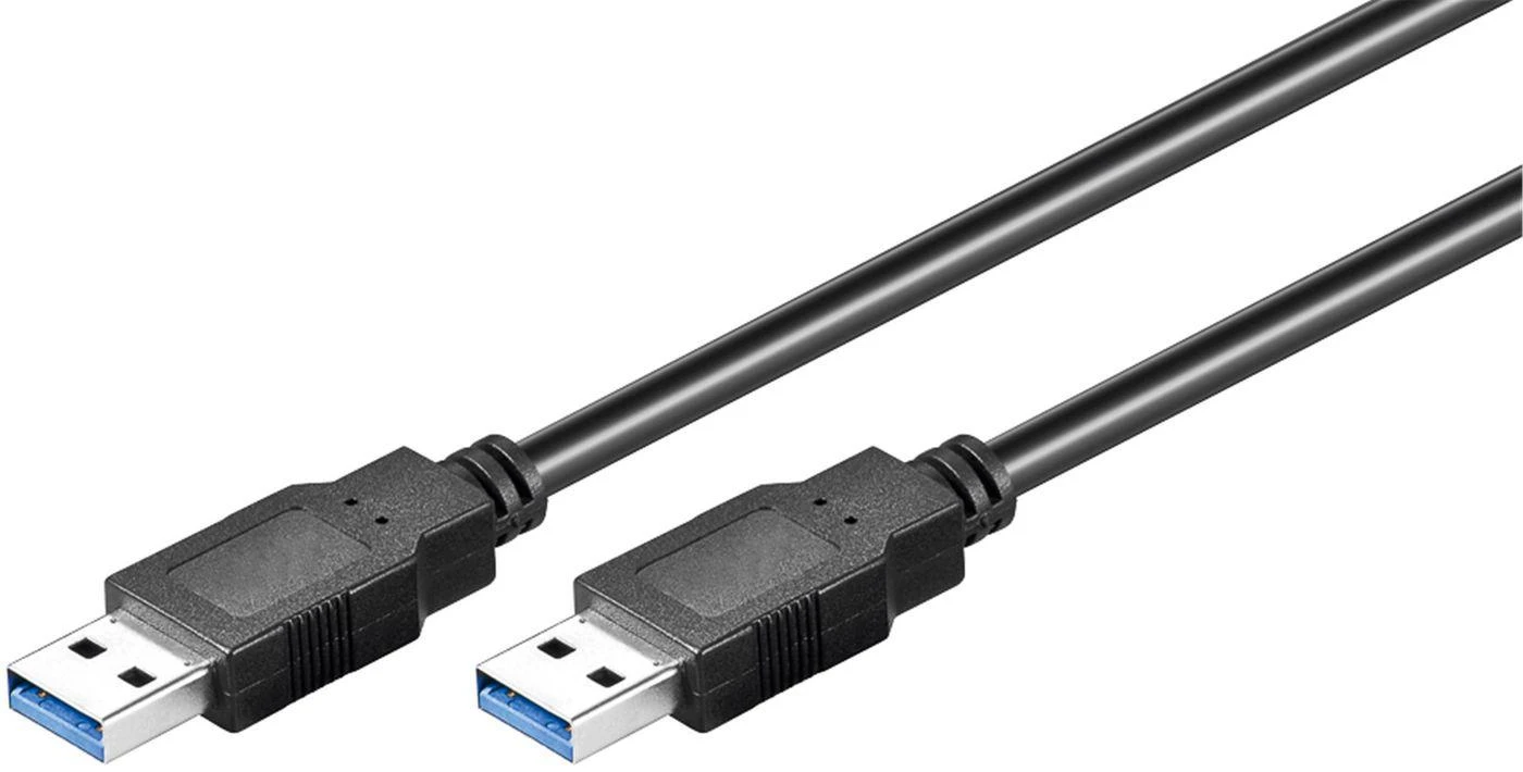 Kabelis USB MicroConnect USB-A - USB-A 1 m Juodas (USB3.0AA1B)