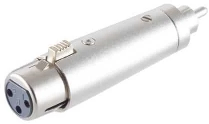 Adapteris AV MicroConnect RCA (Cinch) - XLR sidabrinė (XLRFG)