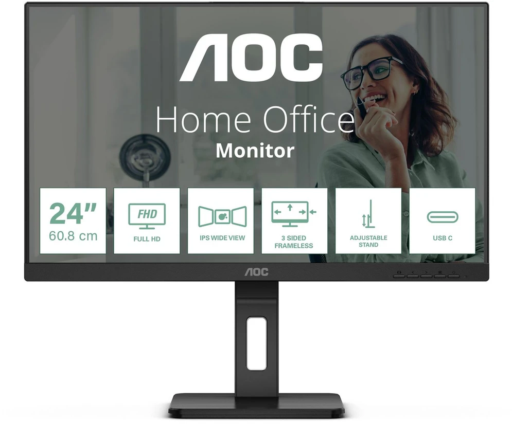 Monitorius AOC 24P3CV 23.8inch IPS TFT 1920x1080 HDMI DP USB Juodas