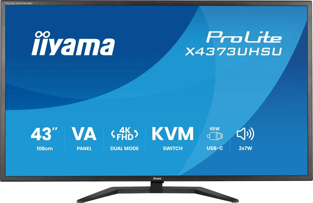 Monitorius iiyama ProLite X4373UHSU-B2 - 60Hz | 4K | VA | 43" | 3ms | HDR10