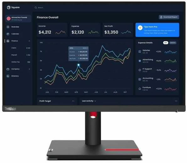 Monitorius „Lenovo ThinkVision T22i“ – 60 Hz | „Full HD“ | 22 colių | IPS | 4 ms