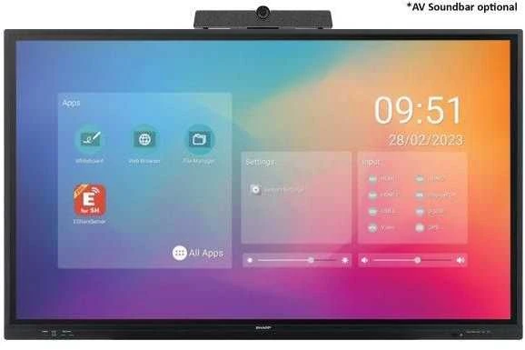 Monitorius Sharpnec Touch PN-LC862 86 colių lietimui jautrus ekranas – UHD 450CD/QM 16/7 „Android“ operacinė sistema