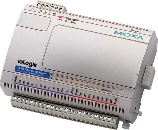 Moxa IOLOGIK E2210 E2210, 12xDI+8xDO MODBUS/TCP,