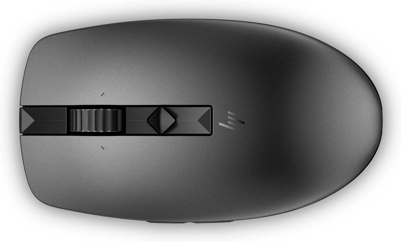 Hewlett Packard (HP) HP 635 belaidė pelė – daugiafunkcinė, dviejų režimų, programuojama, 4 krypčių slinkties, daugiapaviršė – juoda