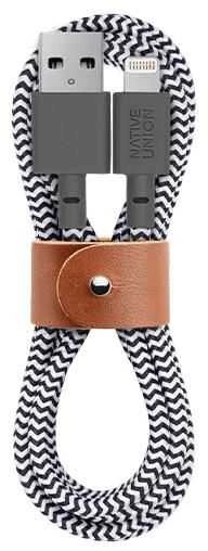 „Native Union Belt Cable XL“ – USB-C laidas – „Lightning“, 3 m (zebras)
