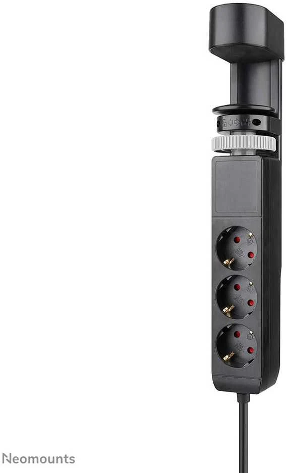 „Neomounts“ | Stalinis lizdas su spaustuku ir USB-C bei USB-A jungtimis – greitas įkrovimas | DS22-840BL6