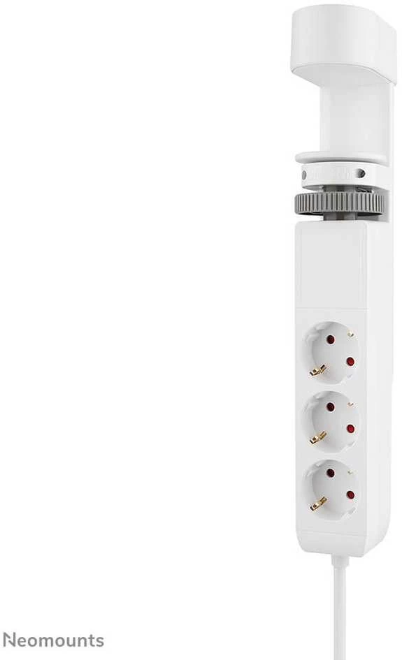 „Neomounts“ | Stalinis lizdas su spaustuku ir USB-C bei USB-A jungtimis – greitas įkrovimas | DS22-840WH6