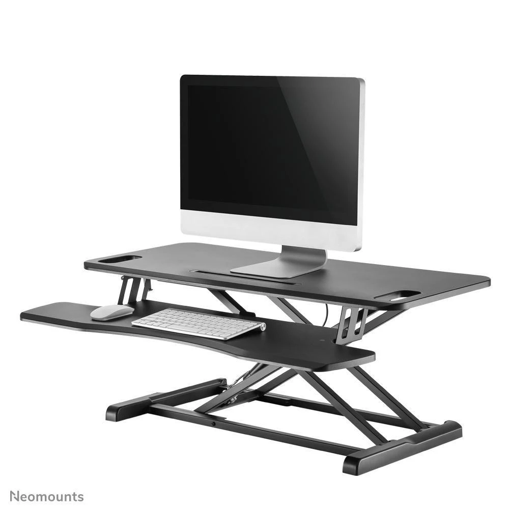 Laikiklis „NEOMOUNTS BY NEWSTAR WORKSTATION“ – SĖDIMO-STOVIMO DARBO VIETA (AUKŠČIO REGULIAVIMAS: 11–51 CM)