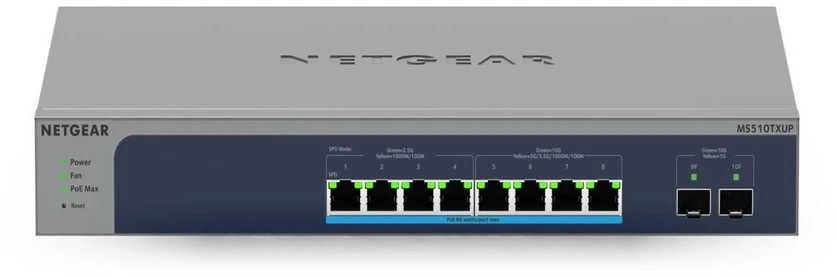 Šakotuvas Jungiklis NETGEAR MS510TXUP-100EUS