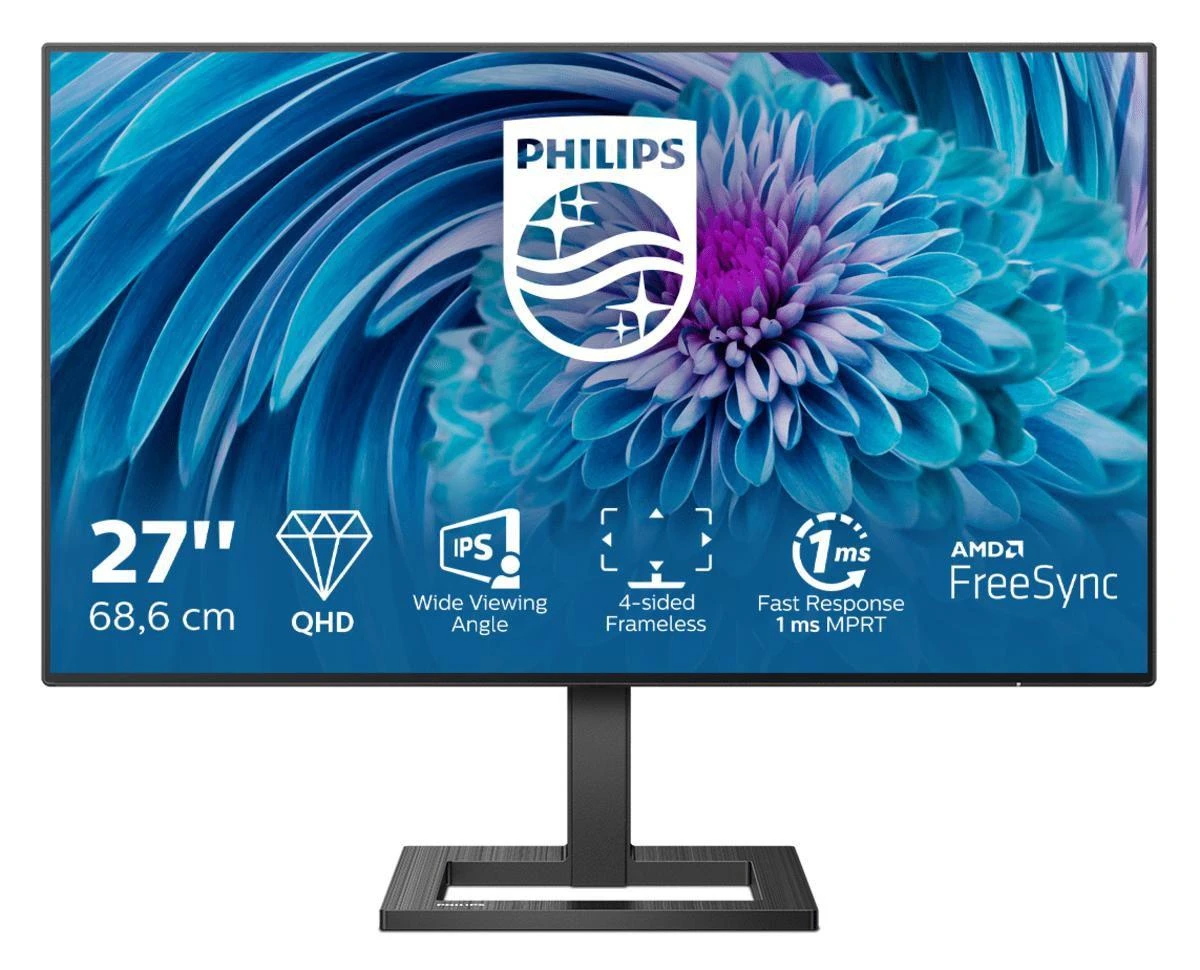 Monitorius Philips 275E2FAE/00 27", Juodos spalvos