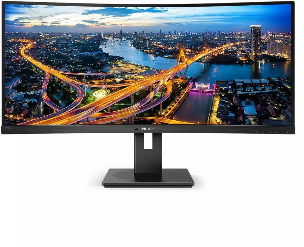 Monitorius Philips 345B1C/00 lenktas „UltraWide“ QHD 3440 x 1440 p/Adaptive-Sync/DisplayPort