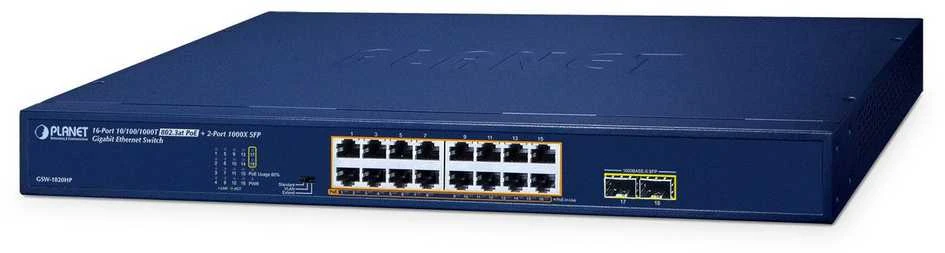 Šakotuvas Planeta 16-Port 10/100/1000T 802.3at