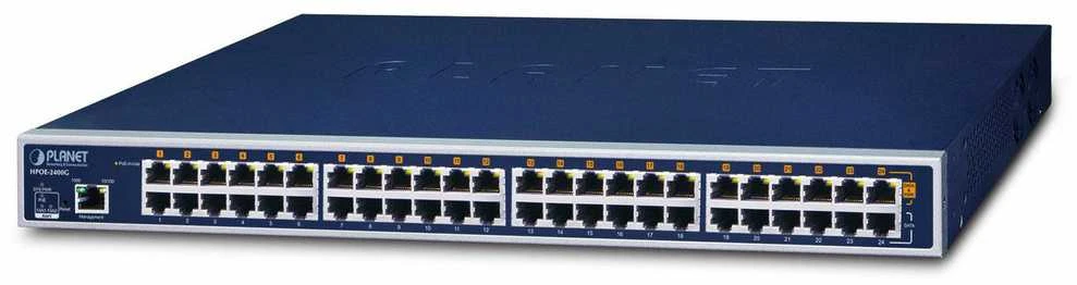 Šakotuvas Planet 24-Port Gigabit IEEE 802.3at PoE+ Managed Injector Hub (720 vatų)