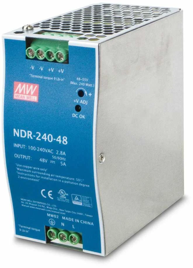 ĮKROVIKLIS pramoninis PLANET PWR-240-48 240W DIN RAIL