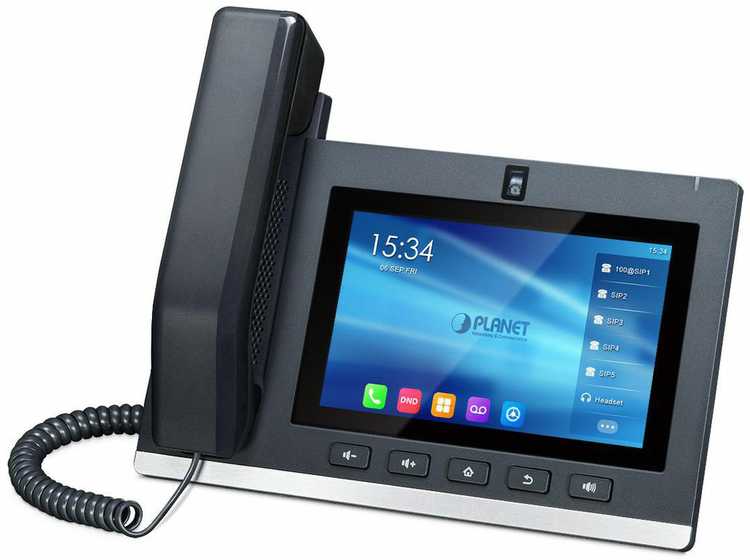 Telefonas Planet PLANET High Definition 7'' Touch, IP conference phone, Mygtukai, Touch, Juodas, Android, Mygtukai, 0 - 45 °C