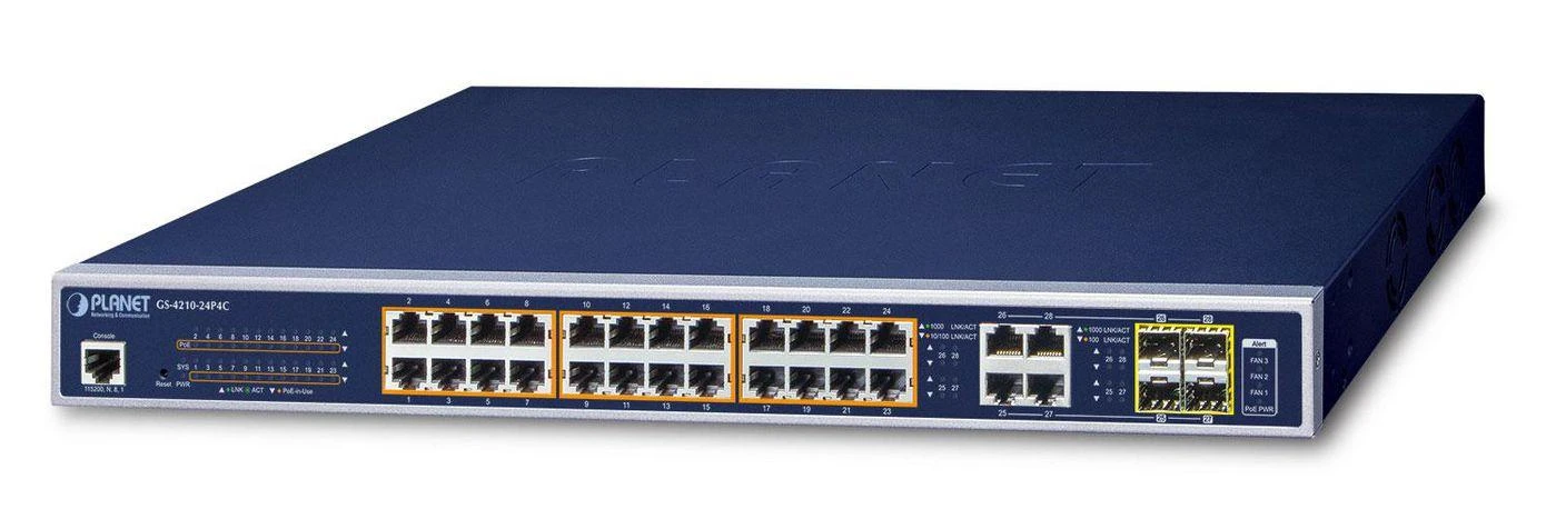 Šakotuvas Switch Planet GS-4210-24P4C