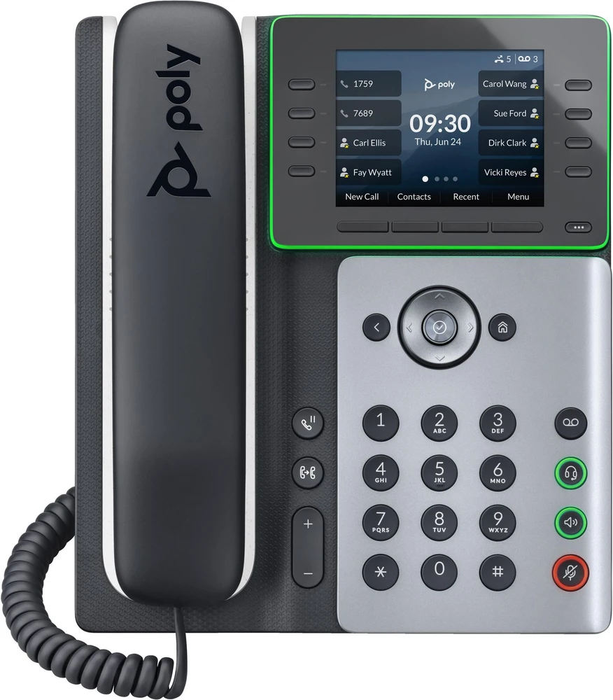 Telefonas Poly Edge E300 IP telefonas juodas,