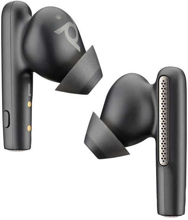 POLY Voyager Free 60+ UC, Jutiklinis ekranas Charge Case, USB-C, Carbon Juodas (P/N 216065-02), Belaidės, Office/Call center, Ausinės, Juodas