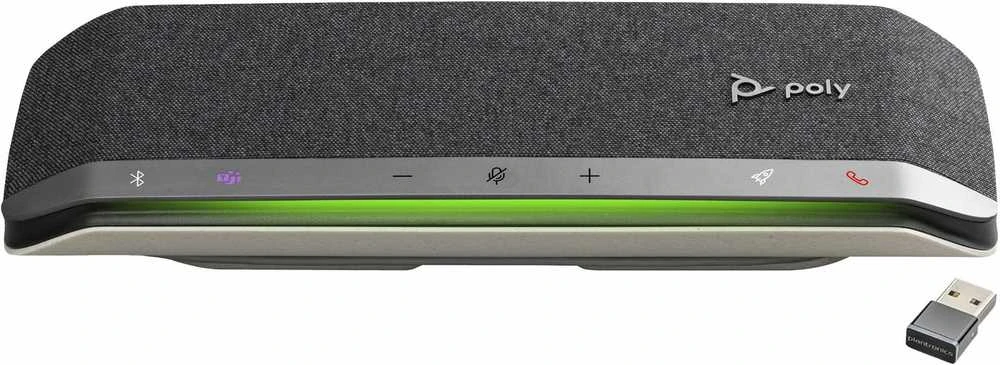 Poly Sync 40+ garsiakalbis, konferencijų sprendimas, Bluetooth, USB-A ir USB-C, įskaitant BT600 Bluetooth raktą