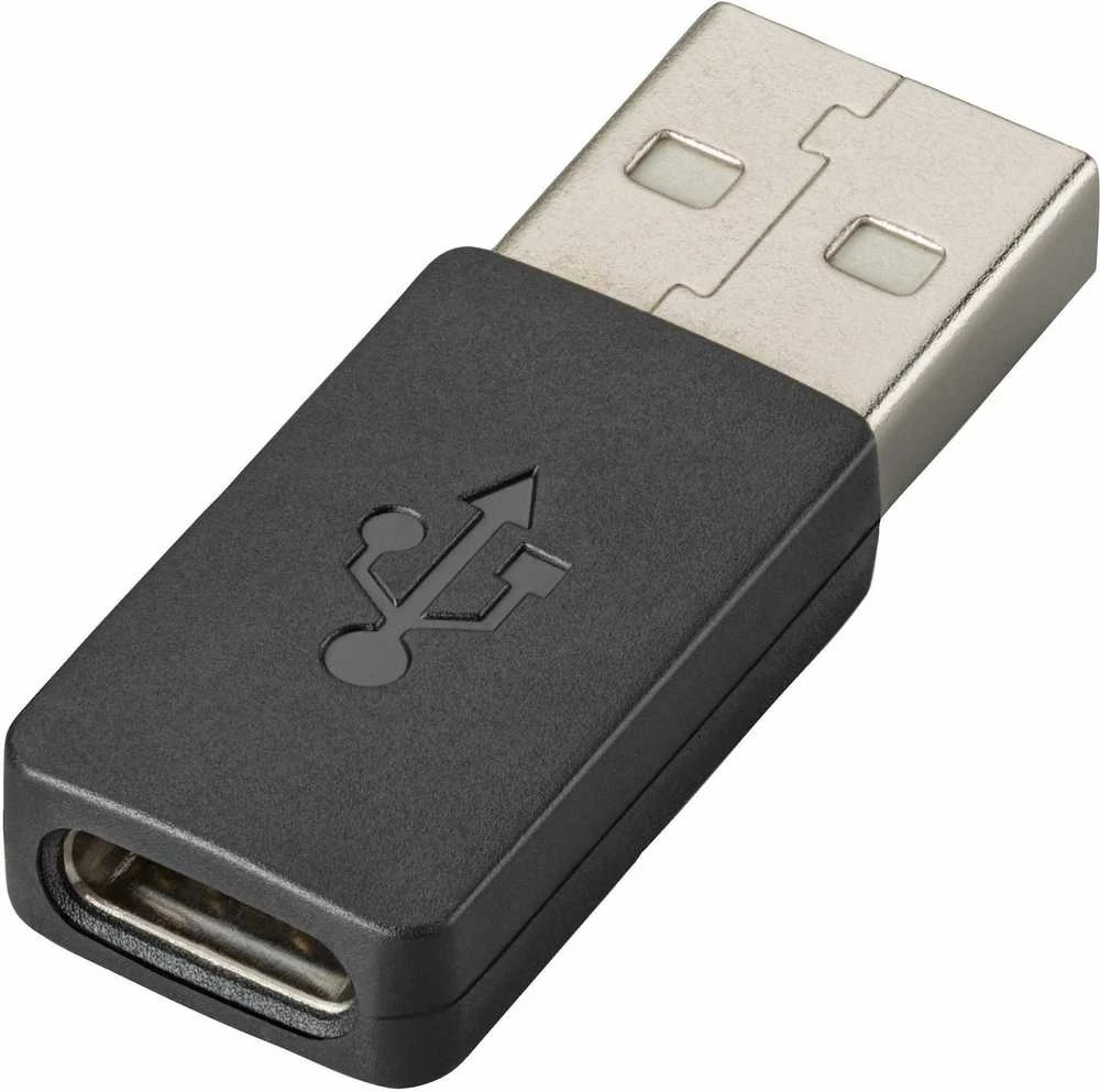 Poly USB A į C adapteris su jungties logotipu