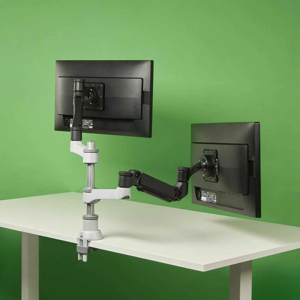 Laikiklis R-Go Tools R-Go Monitorarm 0"-32" 2TFT Max.9KG Caparo 4 Gasfeder sidabrinis