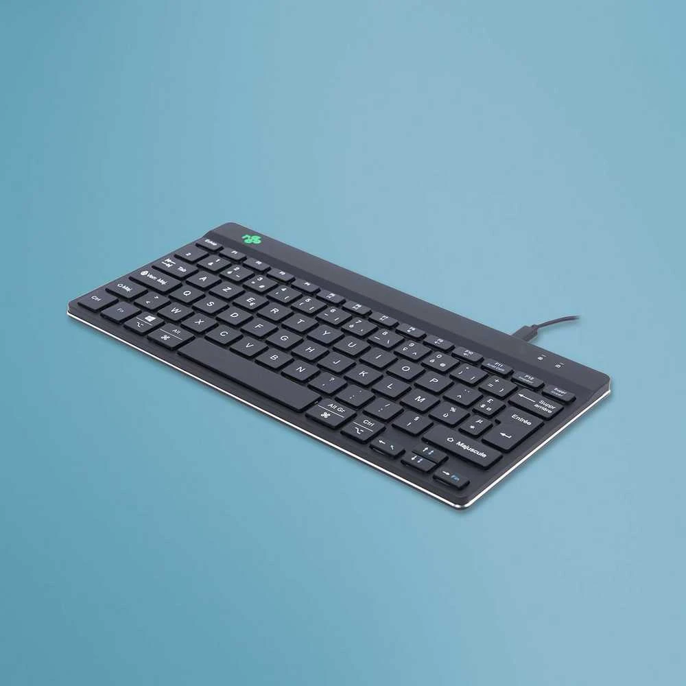 R Go Tools COMPACT BREAK Klaviatūra AZERTY - FR Juodas su laidu