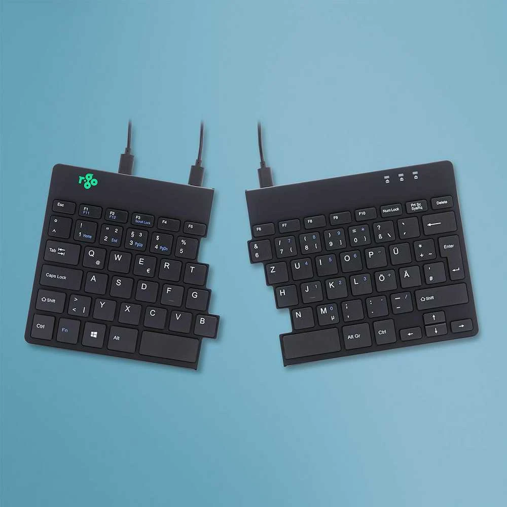 R Go Tools BREAK ERGONOM Klaviatūra QWERTZ - DE Juodas su laidu