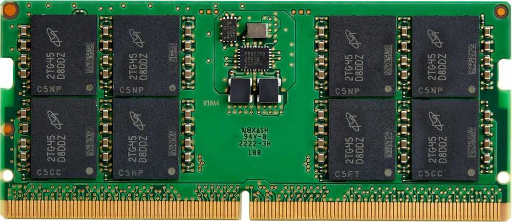 HP 32 GB DDR5 SODIMM atminties modulis iš viršaus