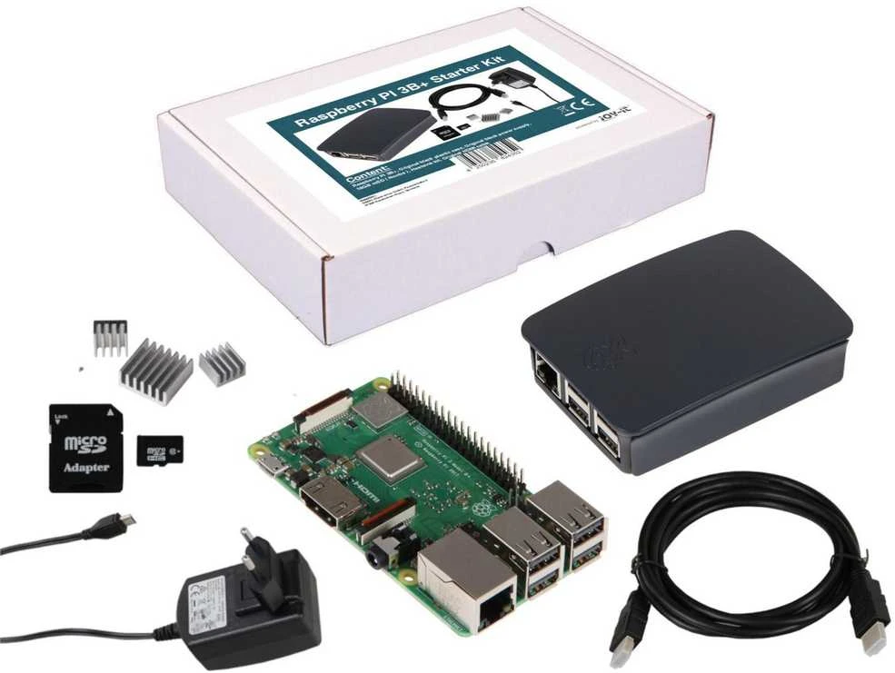 Raspberry Pi 3B+ pradinuko rinkinys su korpusu ir priedais