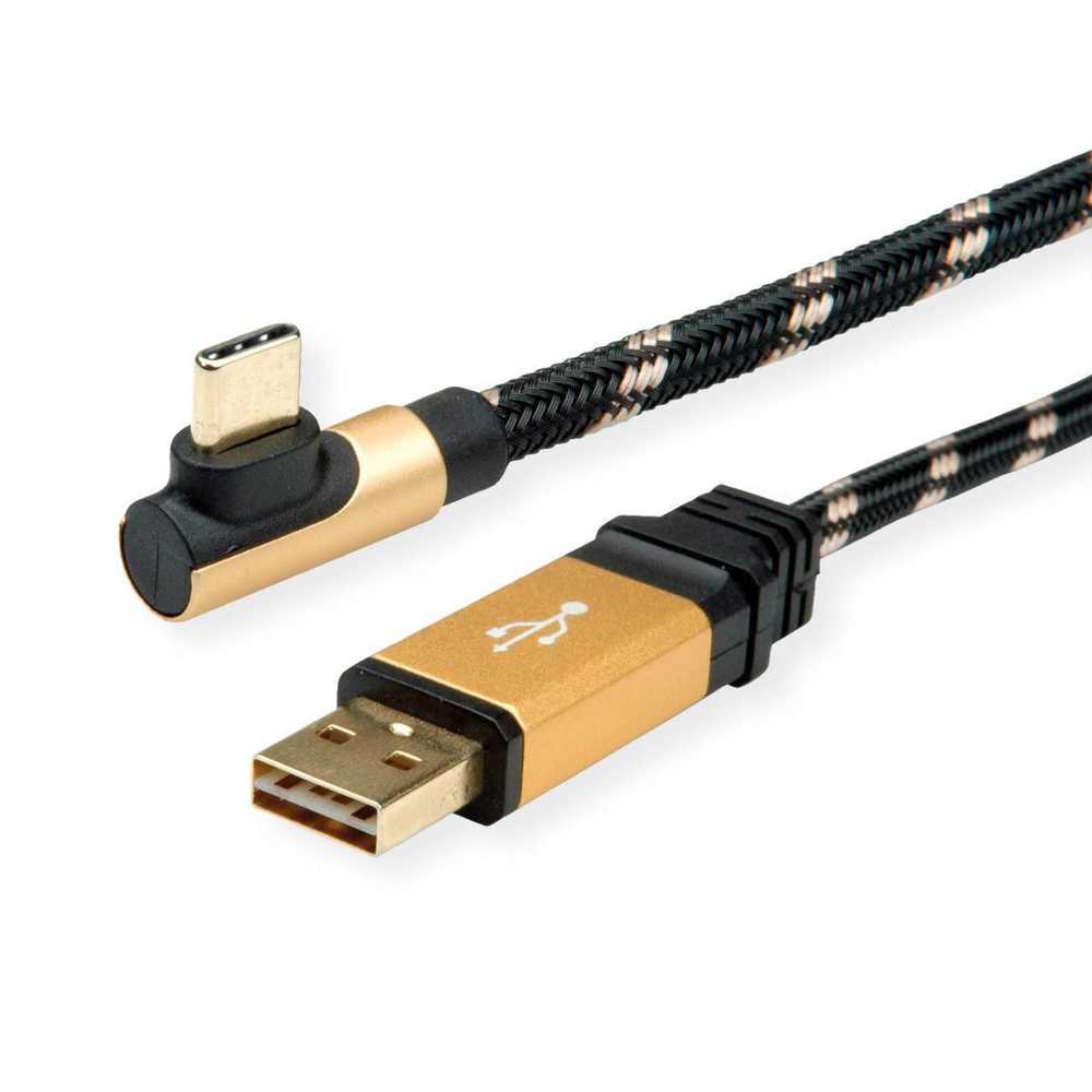 Oem Roline USB-A – USB-C USB laidas, 1,8 m juodas (11.02.9061)