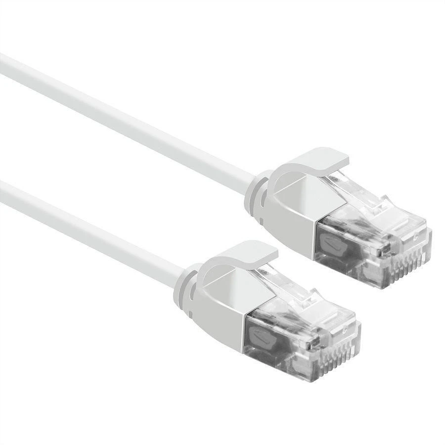 Roline ROLINE UTP Data Center Cat.6A patch cord (EA klasė), LSOH, plonas, baltas, 1,5 m.