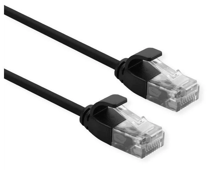 Roline ROLINE UTP PatchCord Cat6a. LSOH Slim. Juodas. 1.5m