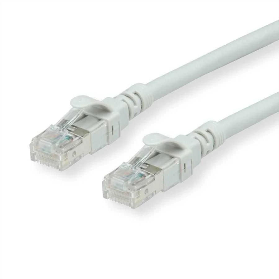 Roline ROLINE - Patch- Kabelis - RJ- 45 (M) iki RJ- 45 (M) - 2 m - UTP - CAT 6a - Be halogenų, formos, suvytas - pilka (21.15.2702)