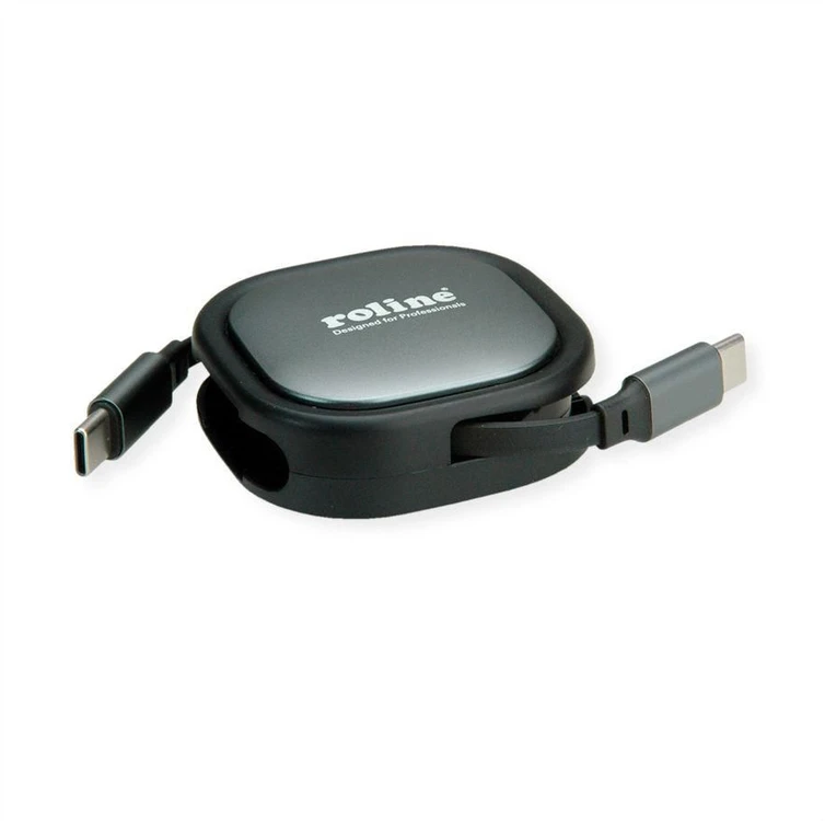 Kabelis USB Roline USB2.0 Retractable Cable, (11.02.8420)