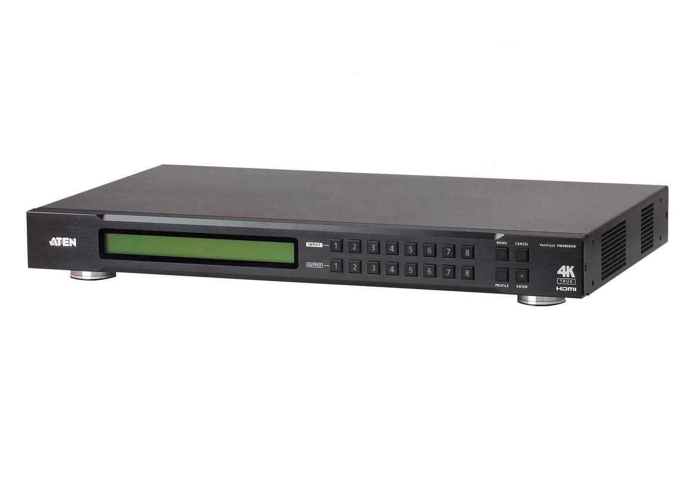 Aten 8x8 HDMI matrica su priekiniu valdymo skydeliu